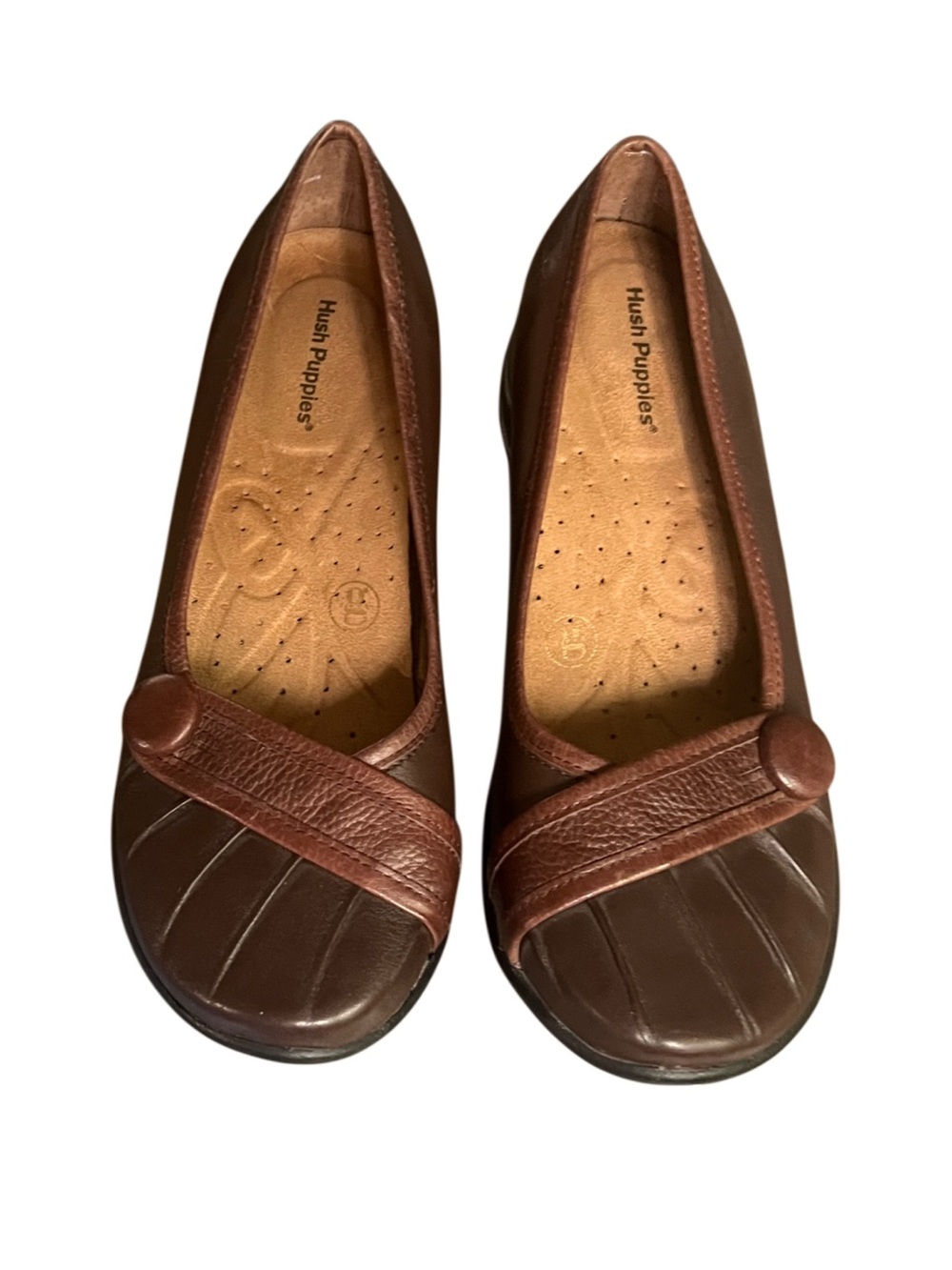 Hush Puppies Womans Leather Slip On Loafer Sz 8M